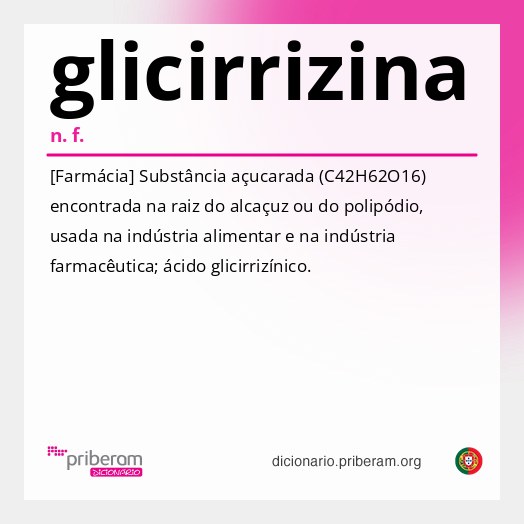 Significado de glicirrizina