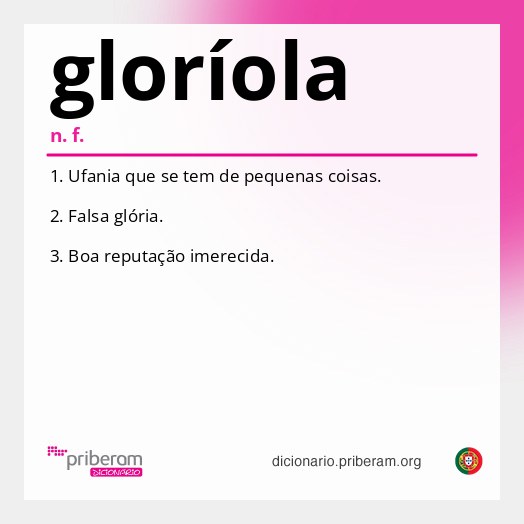 Significado de gloríola