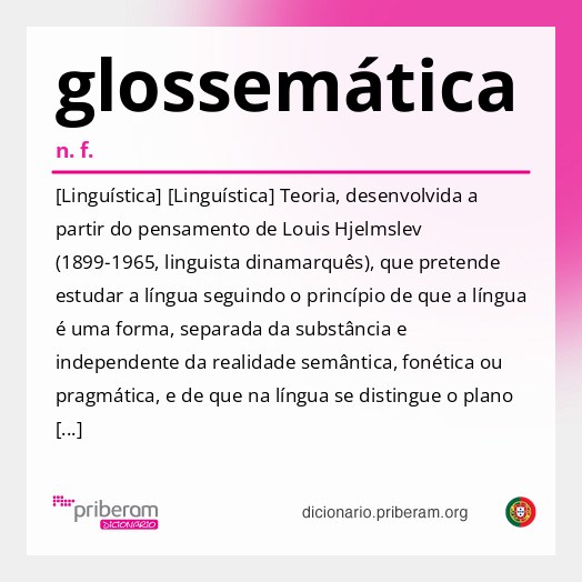 Significado de glossemática