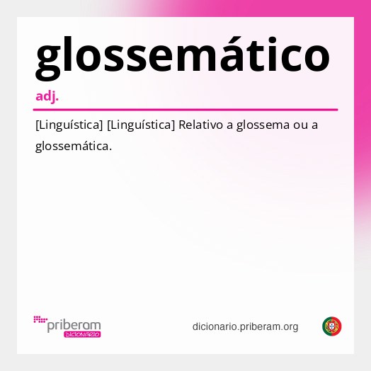 Significado de glossemático