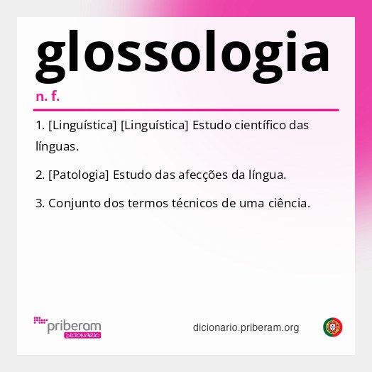 Significado de glossologia