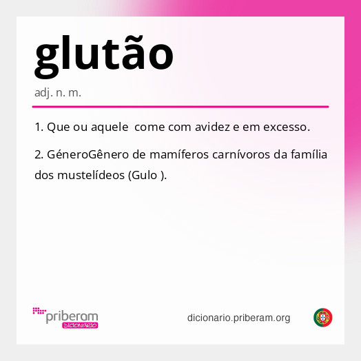 Significado de glutão