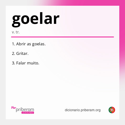 Significado de goelar