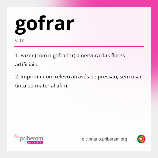 Significado de gofrar