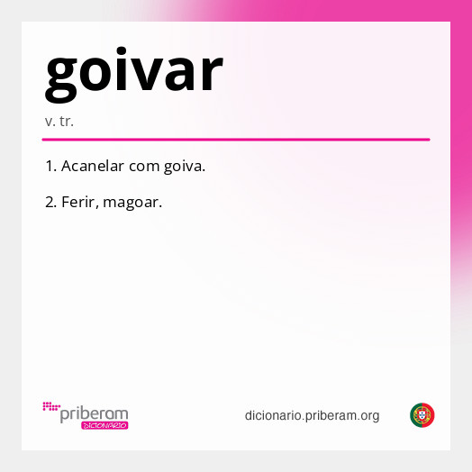 Significado de goivar