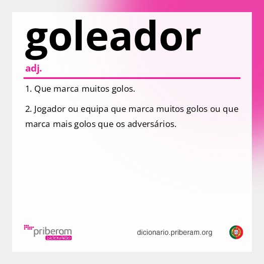 Significado de goleador