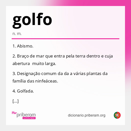 Significado de golfo