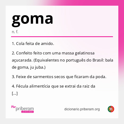 Significado de goma