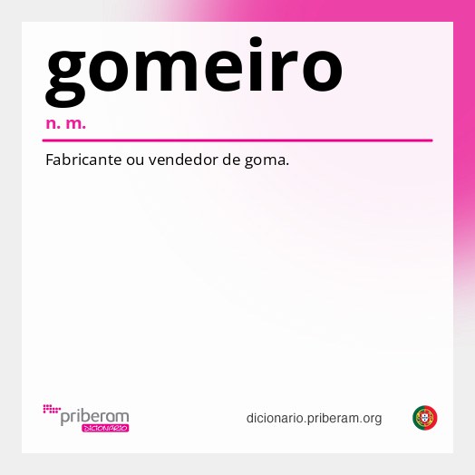 Significado de gomeiro