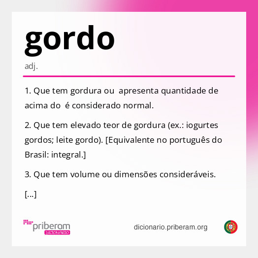 Significado de gordo