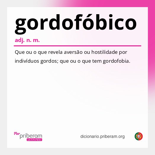 Significado de gordofóbico