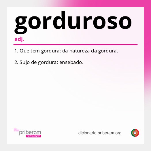 Significado de gorduroso