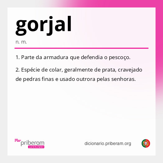Significado de gorjal