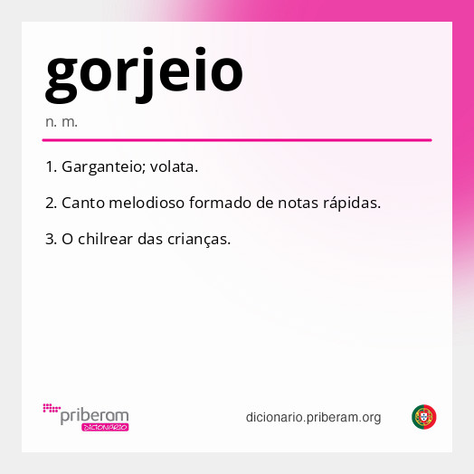 Significado de gorjeio
