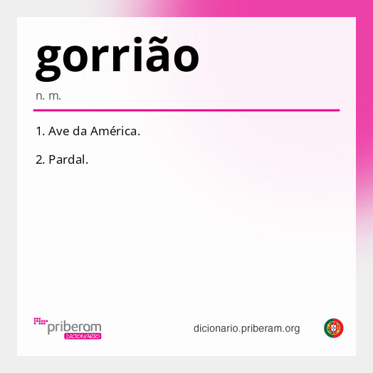 Significado de gorrião