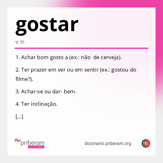 Significado de gostar