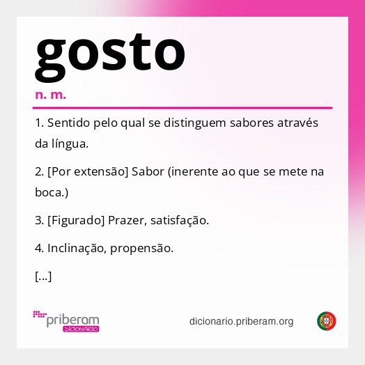 Significado de gosto