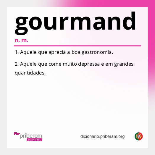Significado de gourmand