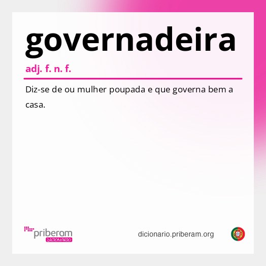 Significado de governadeira
