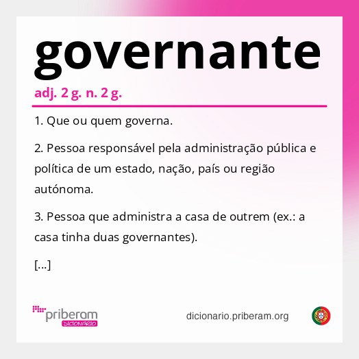 Significado de governante