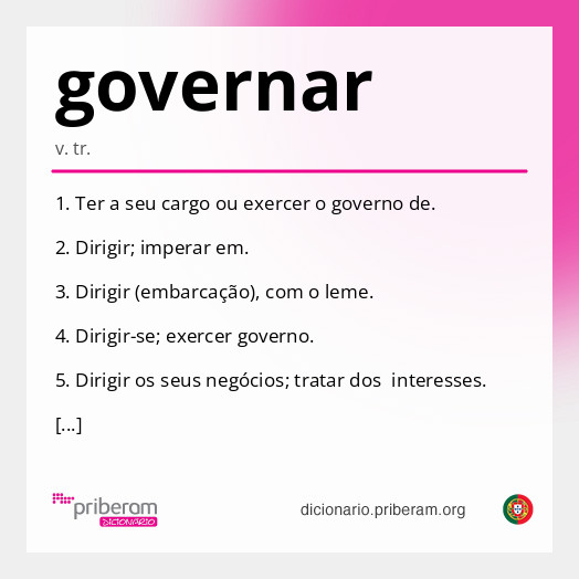 Significado de governar