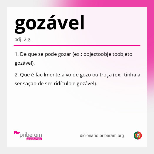 Significado de gozável