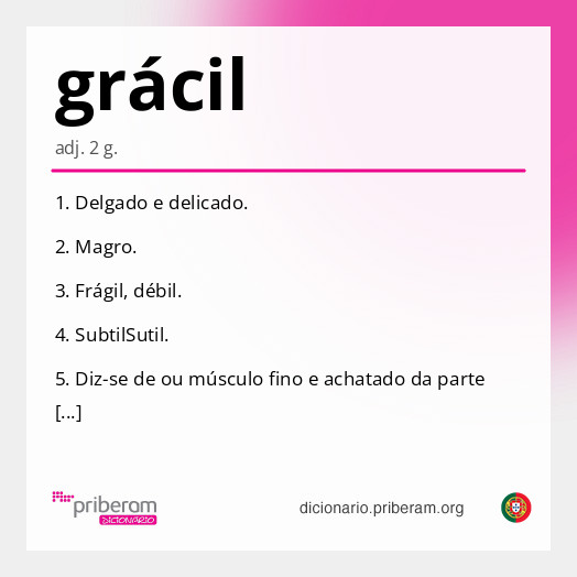 Significado de grácil