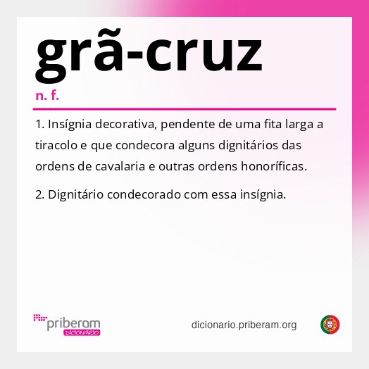 Significado de grã-cruz