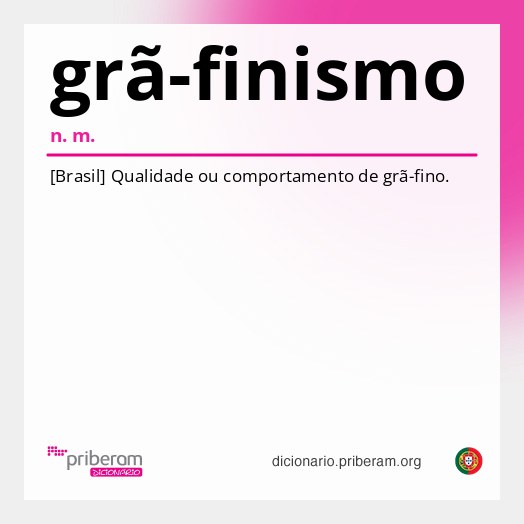 Significado de grã-finismo