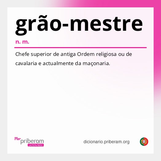 Significado de grão-mestre
