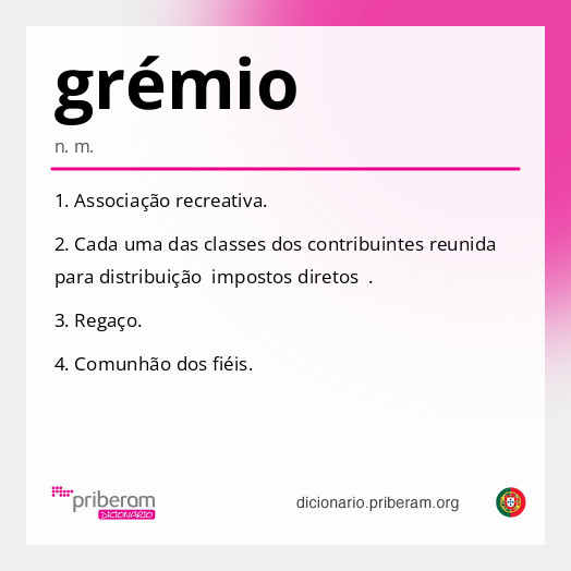 Significado de grémio