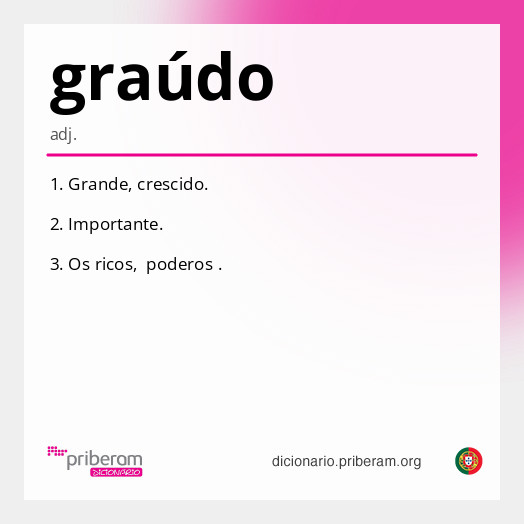 Significado de graúdo