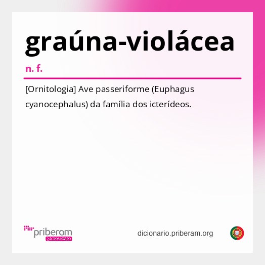 Significado de graúna-violácea