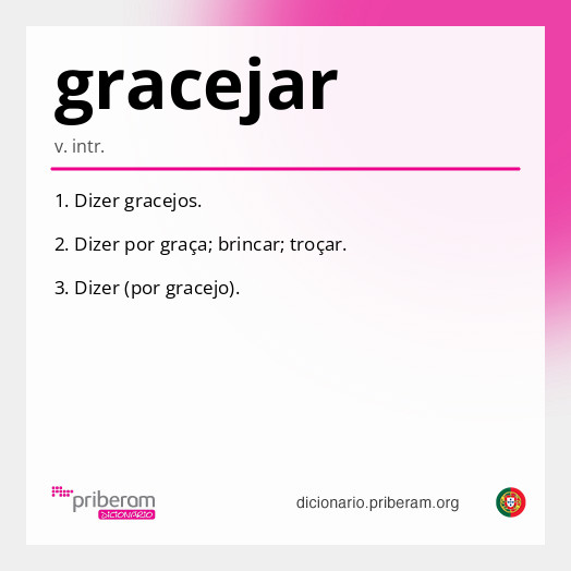 Significado de gracejar