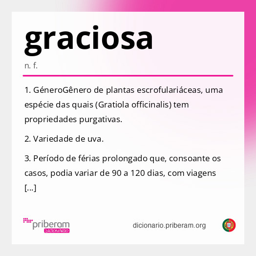 Significado de graciosa