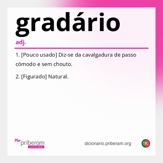 Significado de gradário
