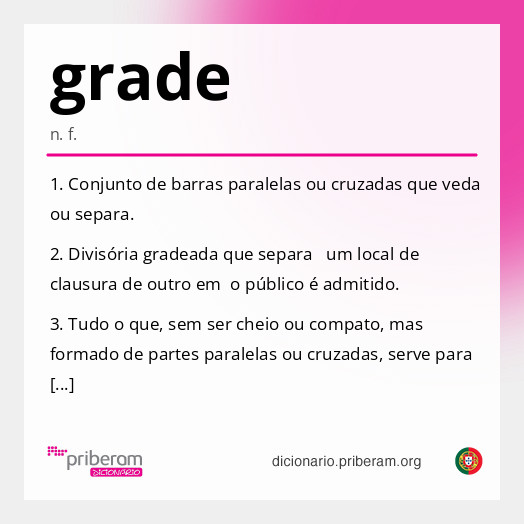 Significado de grade