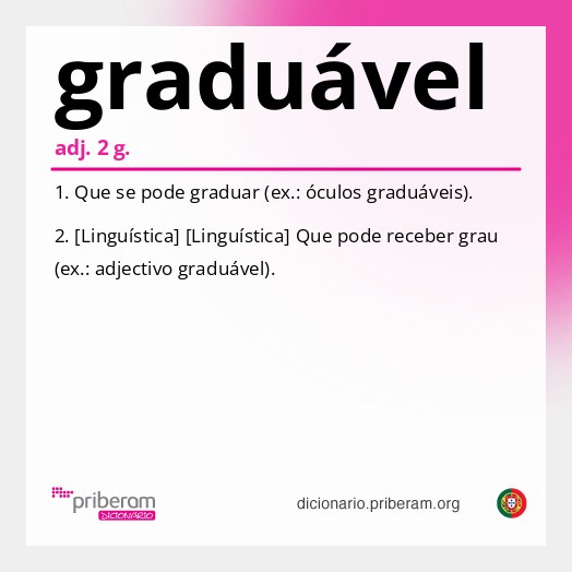 Significado de graduável