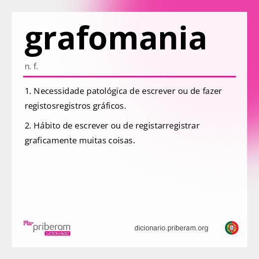 Significado de grafomania