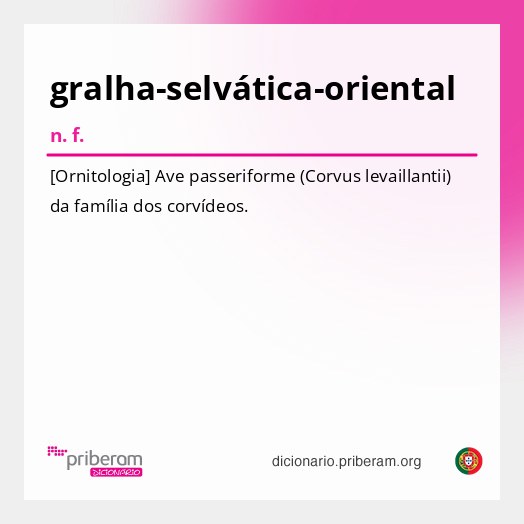 Significado de gralha-selvática-oriental