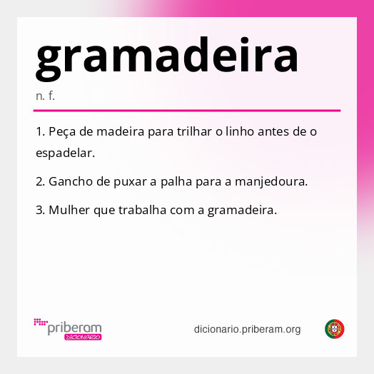 Significado de gramadeira