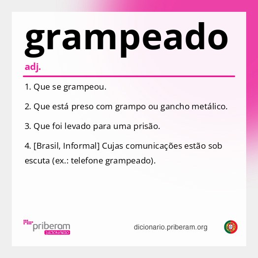 Significado de grampeado