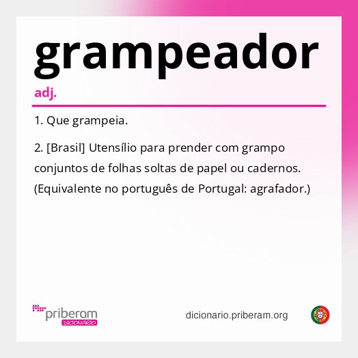 Significado de grampeador