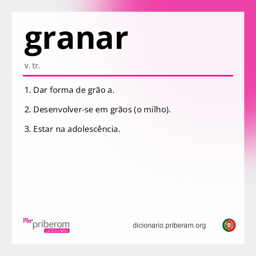 Significado de granar