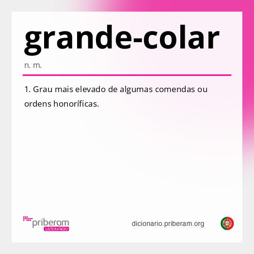 Significado de grande-colar