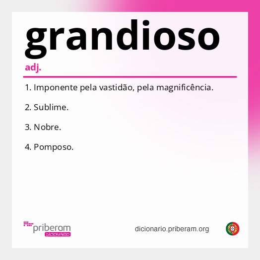 Significado de grandioso