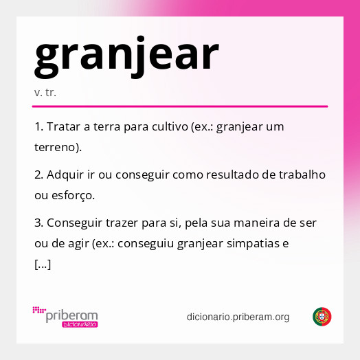 Significado de granjear