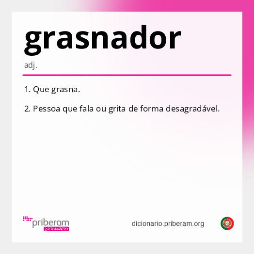 Significado de grasnador
