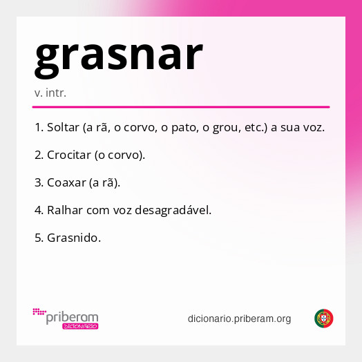 Significado de grasnar