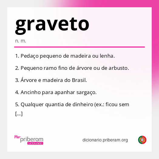 Significado de graveto